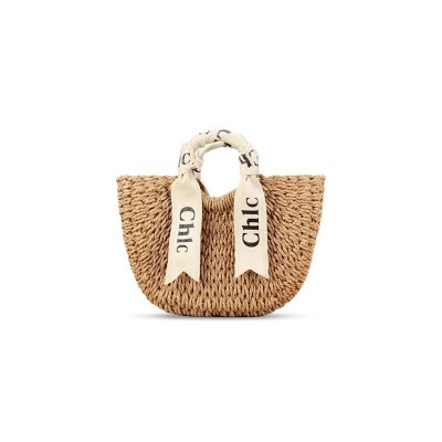 CHLOÉ LARGE WOVEN STRAW BEACH TOTE BAG  (42*25cm)
